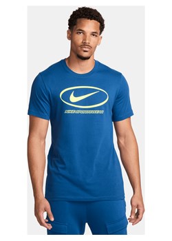 Męski T-shirt z nadrukiem Nike Sportswear - Niebieski ze sklepu Nike poland w kategorii T-shirty męskie - zdjęcie 169754526