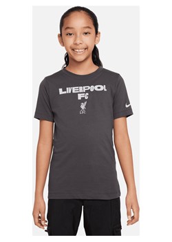 T-shirt piłkarski dla dużych dzieci Nike Liverpool F.C. - Szary ze sklepu Nike poland w kategorii Bluzki dziewczęce - zdjęcie 169754549