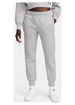 Damskie spodnie dresowe ze średnim stanem Nike Sportswear Phoenix Fleece - Szary ze sklepu Nike poland w kategorii Spodnie damskie - zdjęcie 169754619