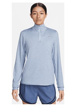 Damska koszulka do biegania z zamkiem 1/4 i ochroną przed promieniowaniem UV Nike Swift - Niebieski ze sklepu Nike poland w kategorii Bluzki damskie - zdjęcie 169754666