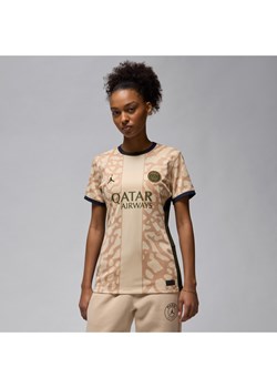 Damska koszulka piłkarska Jordan Dri-FIT Replica Paris Saint-Germain Stadium 2023/24 (wersja czwarta) - Brązowy ze sklepu Nike poland w kategorii Bluzki damskie - zdjęcie 169754768