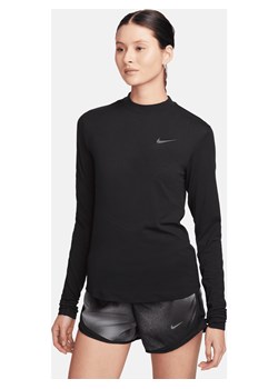 Damska koszulka z długim rękawem i półgolfem do biegania Dri-FIT Nike Swift - Czerń ze sklepu Nike poland w kategorii Bluzki damskie - zdjęcie 169754917