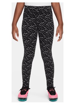 Legginsy ze średnim stanem dla dużych dzieci (dziewcząt) Nike Sportswear Essential - Czerń ze sklepu Nike poland w kategorii Spodnie dziewczęce - zdjęcie 169754978