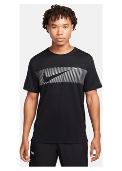 Męska koszulka z krótkim rękawem do biegania Dri-FIT UV Nike Miler Flash - Czerń ze sklepu Nike poland w kategorii T-shirty męskie - zdjęcie 169755067