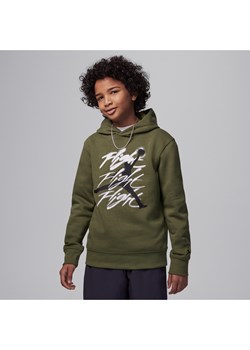Bluza z kapturem dla dużych dzieci Jordan Flight Spray Pullover Hoodie - Brązowy ze sklepu Nike poland w kategorii Bluzy chłopięce - zdjęcie 169755136