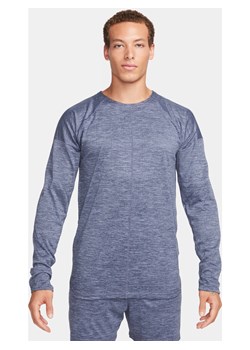 Męska koszulka z półokrągłym dekoltem Dri-FIT Nike Yoga - Niebieski ze sklepu Nike poland w kategorii T-shirty męskie - zdjęcie 169755189