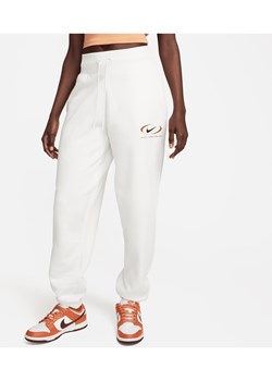 Damskie spodnie o kroju oversize z wysokim stanem Nike Sportswear Phoenix Fleece - Biel ze sklepu Nike poland w kategorii Spodnie damskie - zdjęcie 169755386
