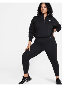 Damskie legginsy o pełnej długości z wysokim stanem i kieszeniami zapewniające średnie wsparcie Nike Universa (duże rozmiary) - Czerń ze sklepu Nike poland w kategorii Spodnie damskie - zdjęcie 169755435
