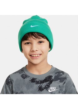 Czapka dla dzieci Nike Peak Swoosh - Zieleń ze sklepu Nike poland w kategorii Czapki dziecięce - zdjęcie 169755586