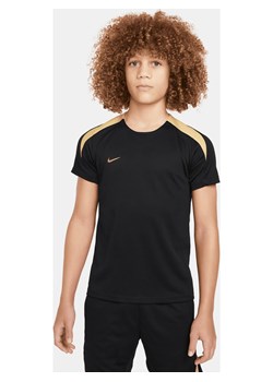 Koszulka piłkarska z krótkim rękawem dla dużych dzieci Nike Dri-FIT Strike - Czerń ze sklepu Nike poland w kategorii Bluzki dziewczęce - zdjęcie 169755648