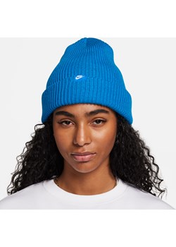 Czapka ze ściągaczem Futura Nike Peak - Niebieski ze sklepu Nike poland w kategorii Czapki zimowe damskie - zdjęcie 169755689