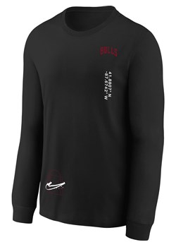 T-shirt z długim rękawem dla dużych dzieci (chłopców) Nike NBA Chicago Bulls Courtside Max90 - Czerń ze sklepu Nike poland w kategorii T-shirty chłopięce - zdjęcie 169755697