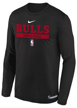 Koszulka z długim rękawem do ćwiczeń dla dużych dzieci Nike Dri-FIT NBA Chicago Bulls - Czerń ze sklepu Nike poland w kategorii T-shirty chłopięce - zdjęcie 169755975