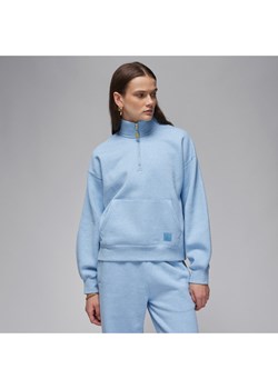 Damska bluza z zamkiem 1/4 Jordan Flight Fleece - Niebieski ze sklepu Nike poland w kategorii Bluzy damskie - zdjęcie 169756036