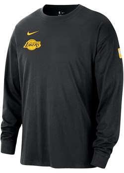 Męski T-shirt z długim rękawem Max90 Nike NBA Los Angeles Lakers Courtside - Czerń ze sklepu Nike poland w kategorii T-shirty męskie - zdjęcie 169756305