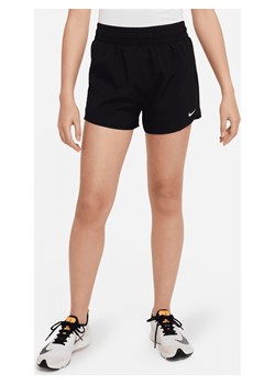 Spodenki treningowe z tkaniny z wysokim stanem dla dużych dzieci (dziewcząt) Nike Dri-FIT One - Czerń ze sklepu Nike poland w kategorii Spodenki dziewczęce - zdjęcie 169756388