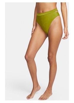 Damski dół od bikini o wysokim stanie o wyciętym kroju Nike Swim - Zieleń ze sklepu Nike poland w kategorii Stroje kąpielowe - zdjęcie 169756396