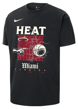 T-shirt męski Nike NBA Max90 Miami Heat Courtside - Czerń ze sklepu Nike poland w kategorii T-shirty męskie - zdjęcie 169756425