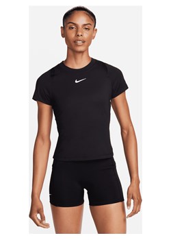 Damska koszulka z krótkim rękawem do tenisa Dri-FIT NikeCourt Advantage - Czerń ze sklepu Nike poland w kategorii Bluzki damskie - zdjęcie 169756436