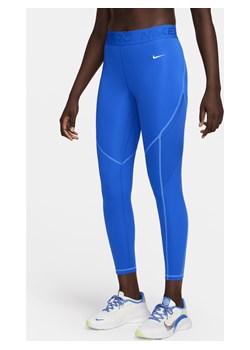 Damskie legginsy 7/8 ze średnim stanem i kieszeniami Nike Pro - Niebieski ze sklepu Nike poland w kategorii Spodnie damskie - zdjęcie 169756439