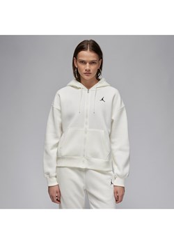 Damska bluza z kapturem i zamkiem na całej długości Jordan Brooklyn Fleece - Biel ze sklepu Nike poland w kategorii Bluzy damskie - zdjęcie 169756466