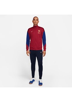Męski dzianinowy dres piłkarski Nike Dri-FIT FC Barcelona Strike - Czerwony ze sklepu Nike poland w kategorii Dresy męskie - zdjęcie 169756547