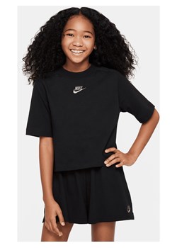 Koszulka z krótkim rękawem dla dużych dzieci (dziewcząt) Nike Sportswear - Czerń ze sklepu Nike poland w kategorii Bluzki dziewczęce - zdjęcie 169756657