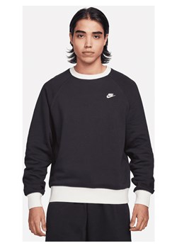 Męska bluza z długimi, raglanowymi rękawami Nike Club Fleece - Czerń ze sklepu Nike poland w kategorii Bluzy męskie - zdjęcie 169756708
