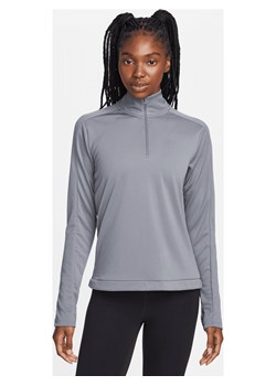 Damska bluza z zamkiem 1/4 Nike Dri-FIT Pacer - Szary ze sklepu Nike poland w kategorii Bluzy damskie - zdjęcie 169756817