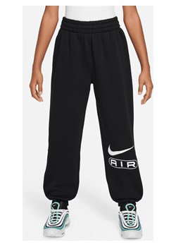 Spodnie z dzianiny dla dużych dzieci (dziewcząt) Nike Air - Czerń ze sklepu Nike poland w kategorii Spodnie dziewczęce - zdjęcie 169756876