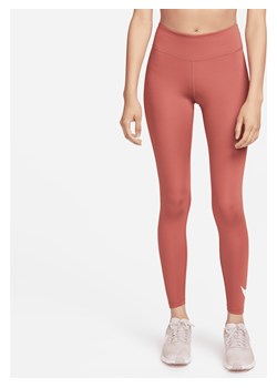 Damskie legginsy 7/8 do biegania ze średnim stanem Nike Swoosh Run - Czerwony ze sklepu Nike poland w kategorii Spodnie damskie - zdjęcie 169757316
