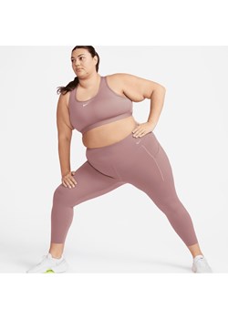 Damskie legginsy 7/8 z wysokim stanem i kieszeniami zapewniające średnie wsparcie Nike Universa (duże rozmiary) - Fiolet ze sklepu Nike poland w kategorii Spodnie damskie - zdjęcie 169757337