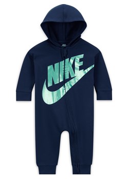 Pajacyk z zamkiem na całej długości dla niemowląt (9–12 M) Nike - Niebieski ze sklepu Nike poland w kategorii Pajacyki - zdjęcie 169757425