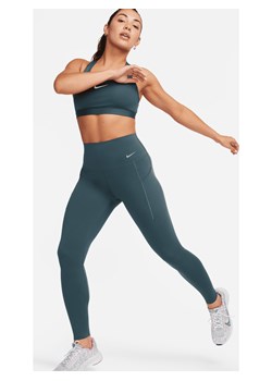 Damskie legginsy o pełnej długości z wysokim stanem i kieszeniami zapewniające średnie wsparcie Nike Universa - Zieleń ze sklepu Nike poland w kategorii Spodnie damskie - zdjęcie 169757467