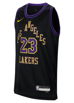 Koszulka dla dużych dzieci Nike Dri-FIT NBA Swingman LeBron James Los Angeles Lakers City Edition 2023/24 - Czerń ze sklepu Nike poland w kategorii T-shirty chłopięce - zdjęcie 169757496