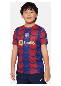Przedmeczowa koszulka piłkarska dla dużych dzieci Nike Dri-FIT FC Barcelona Academy Pro - Niebieski ze sklepu Nike poland w kategorii T-shirty chłopięce - zdjęcie 169757735