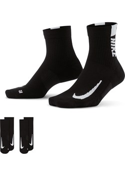 Krótkie skarpety do biegania Nike Multiplier (2 pary) - Czerń ze sklepu Nike poland w kategorii Skarpetki męskie - zdjęcie 169757749