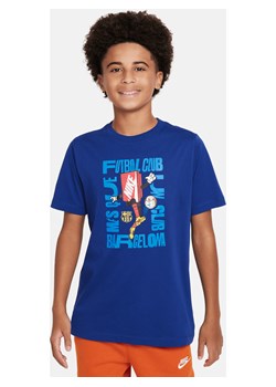 T-shirt piłkarski dla dużych dzieci Nike FC Barcelona - Niebieski ze sklepu Nike poland w kategorii T-shirty chłopięce - zdjęcie 169757765