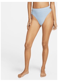 Damski dół od bikini o wysokim stanie o wyciętym kroju Nike Swim - Niebieski ze sklepu Nike poland w kategorii Stroje kąpielowe - zdjęcie 169757817