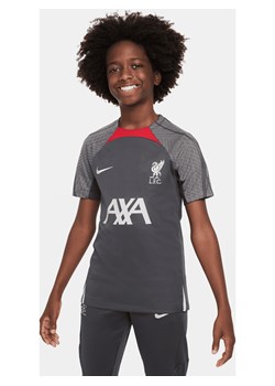 Dzianinowa koszulka piłkarska dla dużych dzieci Nike Dri-FIT Liverpool F.C. Strike - Szary ze sklepu Nike poland w kategorii T-shirty chłopięce - zdjęcie 169757847