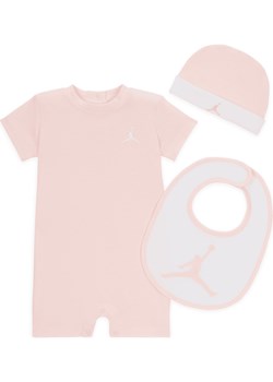 Trzyczęściowy zestaw rampersów dla niemowląt Jordan Jumpman - Różowy ze sklepu Nike poland w kategorii Komplety niemowlęce - zdjęcie 169758009