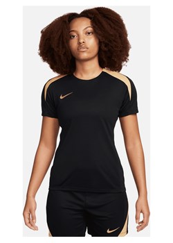 Damska koszulka piłkarska z krótkim rękawem Dri-FIT Nike Strike - Czerń ze sklepu Nike poland w kategorii Bluzki damskie - zdjęcie 169758096