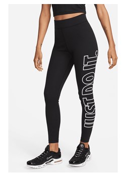 Damskie legginsy z wysokim stanem i grafiką Nike Sportswear Classics - Czerń ze sklepu Nike poland w kategorii Spodnie damskie - zdjęcie 169758316