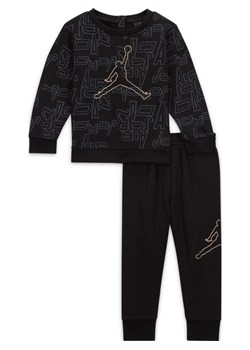 Dwuczęściowy czarno-złoty zestaw dla niemowląt z bluzą Jordan Take Flight - Czerń ze sklepu Nike poland w kategorii Dresy dla niemowlaka - zdjęcie 169758336