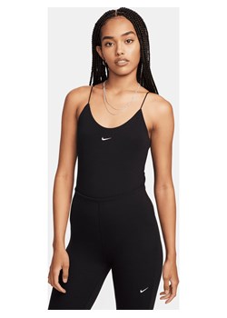 Damskie przylegające body na cienkich ramiączkach Nike Sportswear Chill Knit - Czerń ze sklepu Nike poland w kategorii Kombinezony damskie - zdjęcie 169758428