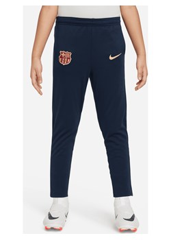 Spodnie piłkarskie z dzianiny dla małych dzieci Nike FC Barcelona Academy Pro - Niebieski ze sklepu Nike poland w kategorii Spodnie chłopięce - zdjęcie 169758438