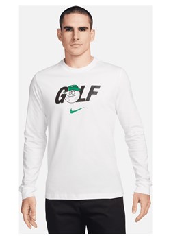 Męski T-shirt z długim rękawem do golfa Nike - Biel ze sklepu Nike poland w kategorii T-shirty męskie - zdjęcie 169758479