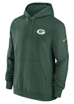 Męska bluza z kapturem Nike NFL Green Bay Packers Sideline Club - Zieleń ze sklepu Nike poland w kategorii Bluzy męskie - zdjęcie 169758606