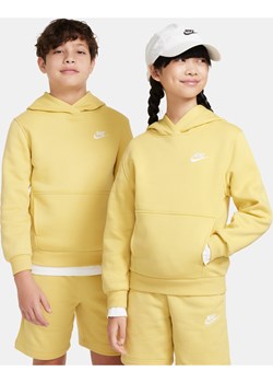 Bluza z kapturem dla dużych dzieci Nike Sportswear Club Fleece - Żółty ze sklepu Nike poland w kategorii Bluzy chłopięce - zdjęcie 169758787