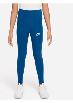 Legginsy z wysokim stanem dla dużych dzieci (dziewcząt) Nike Sportswear Favorites - Niebieski ze sklepu Nike poland w kategorii Spodnie dziewczęce - zdjęcie 169758869